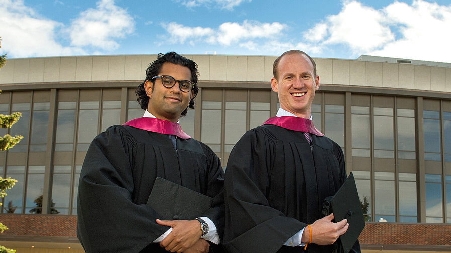 Jeeshan Chowdhury and Peter Gill, two Rhodes Scholars in the Faculty of Medicine & Dentistry's class of 2014.