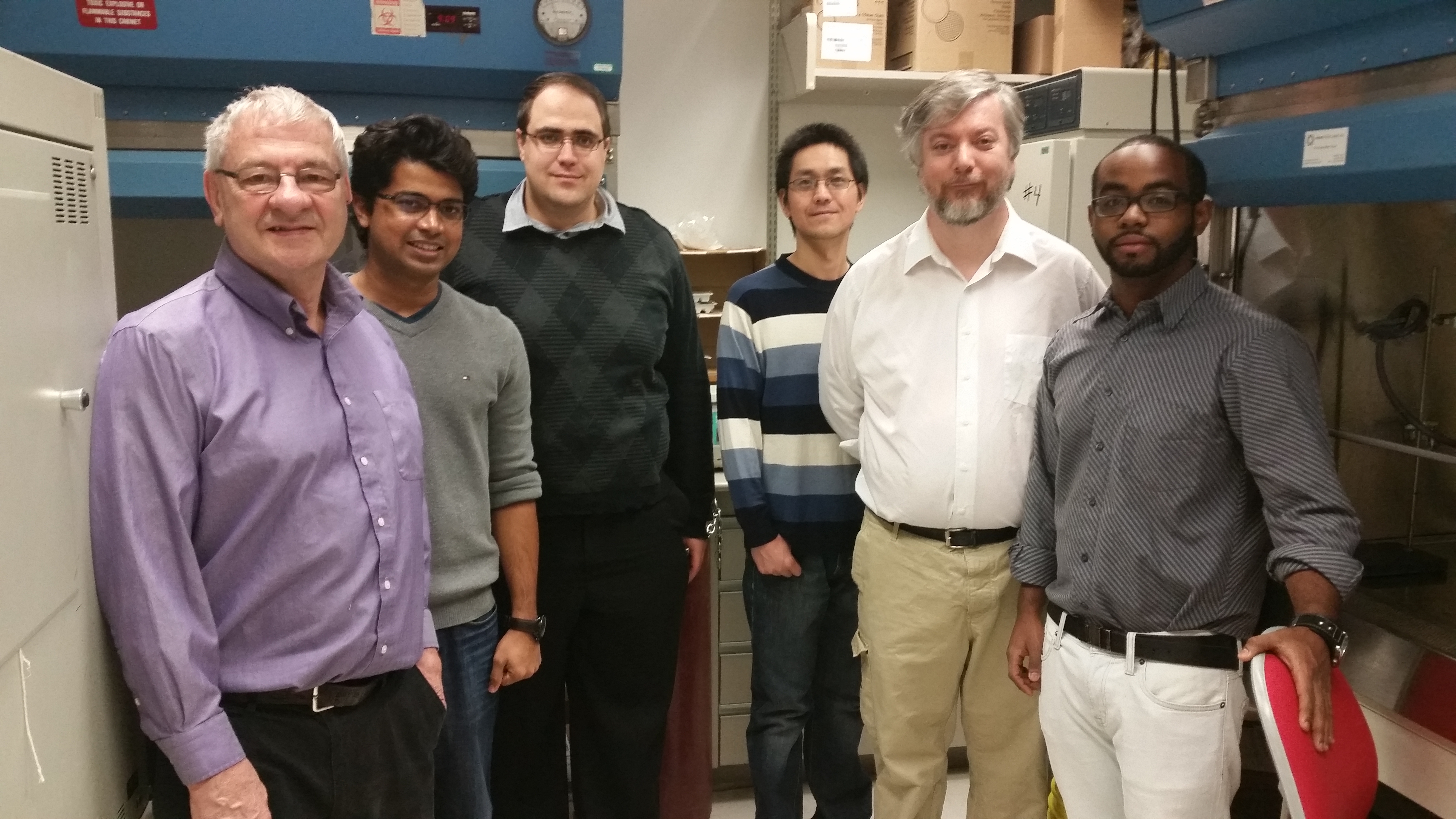David Brindley (left) with his research team