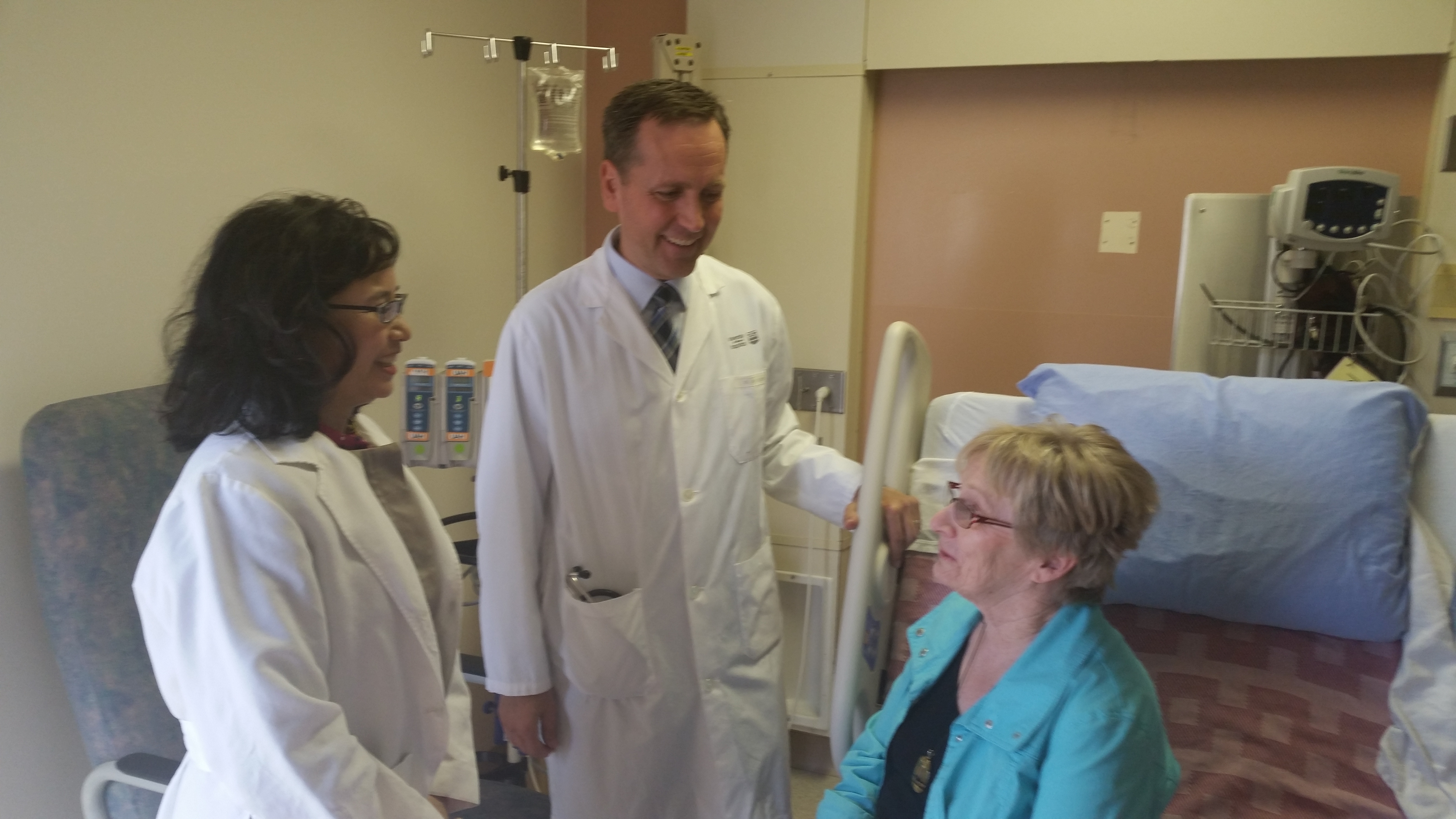 Rachel Khadaroo and Darryl Rolfson speak with former patient Susan Gokiert