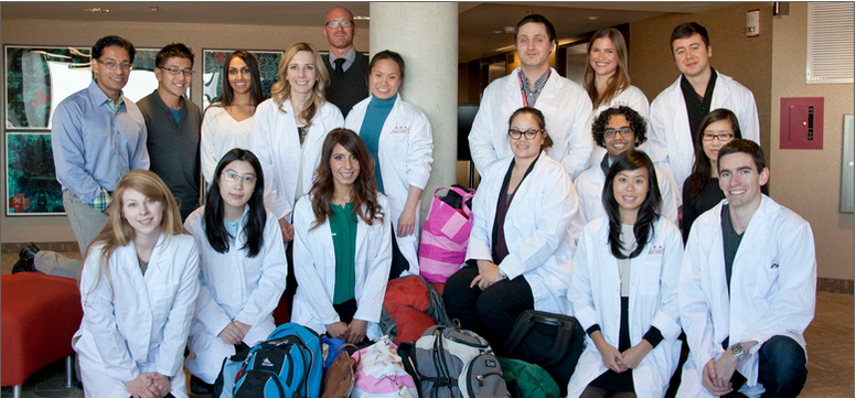UAlberta medical residents helping with the annual PARAdime campaign